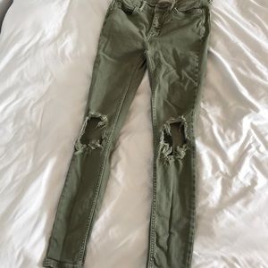 Free people army green jeans size 24